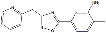 2-methyl-5-[3-(pyridin-2-ylmethyl)-1,2,4-oxadiazol-5-yl]aniline Struktur