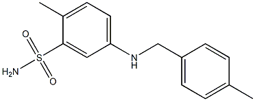 2-methyl-5-{[(4-methylphenyl)methyl]amino}benzene-1-sulfonamide Struktur