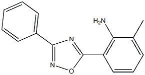 2-methyl-6-(3-phenyl-1,2,4-oxadiazol-5-yl)aniline Struktur