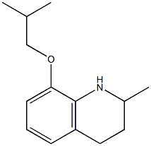 2-methyl-8-(2-methylpropoxy)-1,2,3,4-tetrahydroquinoline Struktur