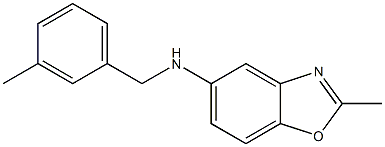 2-methyl-N-[(3-methylphenyl)methyl]-1,3-benzoxazol-5-amine Struktur