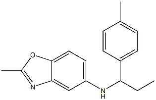 2-methyl-N-[1-(4-methylphenyl)propyl]-1,3-benzoxazol-5-amine Struktur