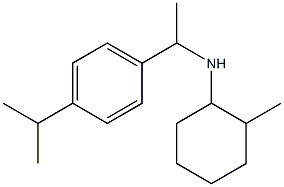 2-methyl-N-{1-[4-(propan-2-yl)phenyl]ethyl}cyclohexan-1-amine Struktur