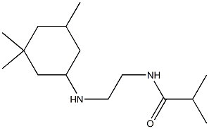 2-methyl-N-{2-[(3,3,5-trimethylcyclohexyl)amino]ethyl}propanamide Struktur