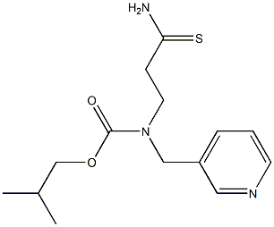 2-methylpropyl N-(2-carbamothioylethyl)-N-(pyridin-3-ylmethyl)carbamate Struktur