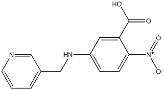 2-nitro-5-[(pyridin-3-ylmethyl)amino]benzoic acid Struktur