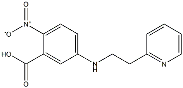 2-nitro-5-{[2-(pyridin-2-yl)ethyl]amino}benzoic acid Struktur