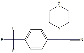 2-piperazin-1-yl-2-[4-(trifluoromethyl)phenyl]propanenitrile Struktur