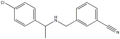 3-({[1-(4-chlorophenyl)ethyl]amino}methyl)benzonitrile Struktur