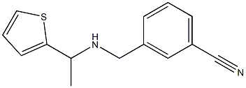 3-({[1-(thiophen-2-yl)ethyl]amino}methyl)benzonitrile Struktur