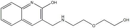 3-({[2-(2-hydroxyethoxy)ethyl]amino}methyl)quinolin-2-ol Struktur