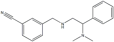 3-({[2-(dimethylamino)-2-phenylethyl]amino}methyl)benzonitrile Struktur