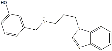 3-({[3-(1H-1,3-benzodiazol-1-yl)propyl]amino}methyl)phenol Struktur