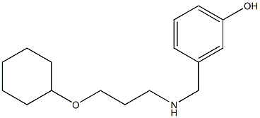 3-({[3-(cyclohexyloxy)propyl]amino}methyl)phenol Struktur