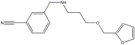 3-({[3-(furan-2-ylmethoxy)propyl]amino}methyl)benzonitrile Struktur