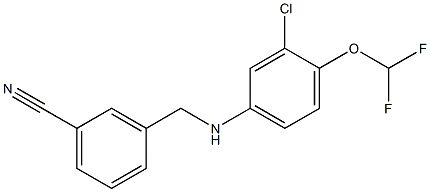 3-({[3-chloro-4-(difluoromethoxy)phenyl]amino}methyl)benzonitrile Struktur