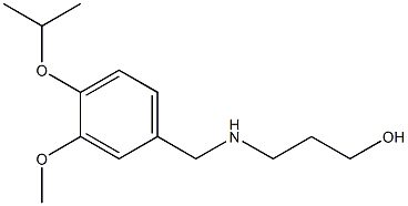 3-({[3-methoxy-4-(propan-2-yloxy)phenyl]methyl}amino)propan-1-ol Struktur