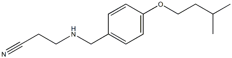 3-({[4-(3-methylbutoxy)phenyl]methyl}amino)propanenitrile Struktur