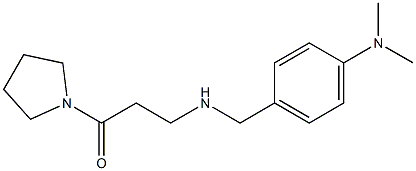 3-({[4-(dimethylamino)phenyl]methyl}amino)-1-(pyrrolidin-1-yl)propan-1-one Struktur