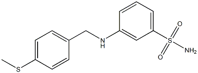 3-({[4-(methylsulfanyl)phenyl]methyl}amino)benzene-1-sulfonamide Struktur