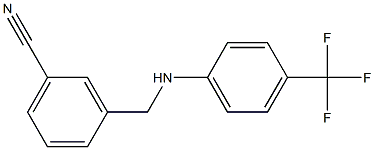 3-({[4-(trifluoromethyl)phenyl]amino}methyl)benzonitrile Struktur