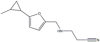 3-({[5-(2-methylcyclopropyl)furan-2-yl]methyl}amino)propanenitrile Struktur