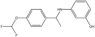 3-({1-[4-(difluoromethoxy)phenyl]ethyl}amino)phenol Struktur