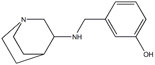 3-({1-azabicyclo[2.2.2]octan-3-ylamino}methyl)phenol Struktur