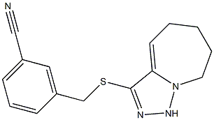 3-({5H,6H,7H,8H,9H-[1,2,4]triazolo[3,4-a]azepin-3-ylsulfanyl}methyl)benzonitrile Struktur