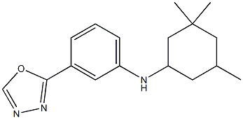 3-(1,3,4-oxadiazol-2-yl)-N-(3,3,5-trimethylcyclohexyl)aniline Struktur