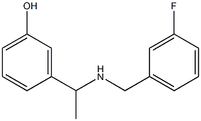 3-(1-{[(3-fluorophenyl)methyl]amino}ethyl)phenol Struktur