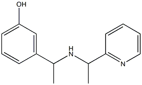 3-(1-{[1-(pyridin-2-yl)ethyl]amino}ethyl)phenol Struktur