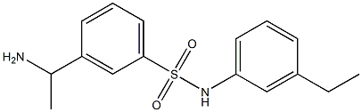 3-(1-aminoethyl)-N-(3-ethylphenyl)benzene-1-sulfonamide Struktur