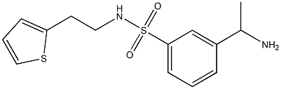 3-(1-aminoethyl)-N-[2-(thiophen-2-yl)ethyl]benzene-1-sulfonamide Struktur