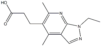 3-(1-ethyl-4,6-dimethyl-1H-pyrazolo[3,4-b]pyridin-5-yl)propanoic acid Struktur