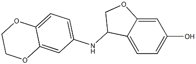 3-(2,3-dihydro-1,4-benzodioxin-6-ylamino)-2,3-dihydro-1-benzofuran-6-ol Struktur