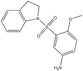 3-(2,3-dihydro-1H-indole-1-sulfonyl)-4-methoxyaniline Struktur