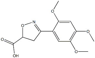 3-(2,4,5-trimethoxyphenyl)-4,5-dihydro-1,2-oxazole-5-carboxylic acid Struktur