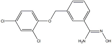 3-(2,4-dichlorophenoxymethyl)-N'-hydroxybenzene-1-carboximidamide Struktur