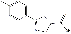 3-(2,4-dimethylphenyl)-4,5-dihydro-1,2-oxazole-5-carboxylic acid Struktur