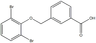 3-(2,6-dibromophenoxymethyl)benzoic acid Struktur