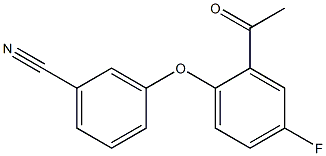 3-(2-acetyl-4-fluorophenoxy)benzonitrile Struktur