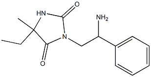 3-(2-amino-2-phenylethyl)-5-ethyl-5-methylimidazolidine-2,4-dione Struktur