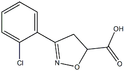 3-(2-chlorophenyl)-4,5-dihydro-1,2-oxazole-5-carboxylic acid Struktur