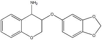 3-(2H-1,3-benzodioxol-5-yloxy)-3,4-dihydro-2H-1-benzopyran-4-amine Struktur