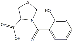 3-(2-hydroxybenzoyl)-1,3-thiazolidine-4-carboxylic acid Struktur