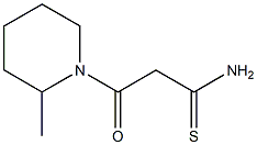 3-(2-methylpiperidin-1-yl)-3-oxopropanethioamide Struktur