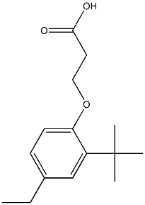 3-(2-tert-butyl-4-ethylphenoxy)propanoic acid Struktur