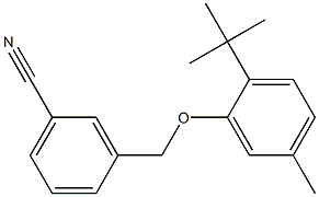 3-(2-tert-butyl-5-methylphenoxymethyl)benzonitrile Struktur