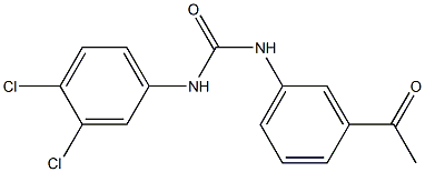 3-(3,4-dichlorophenyl)-1-(3-acetylphenyl)urea Struktur